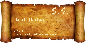 Strul Ibolya névjegykártya